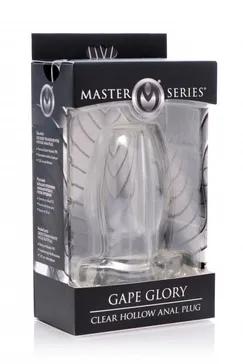 MASTER SERIES GAPE GLORY CLEAR HOLLOW ANAL PLUG 