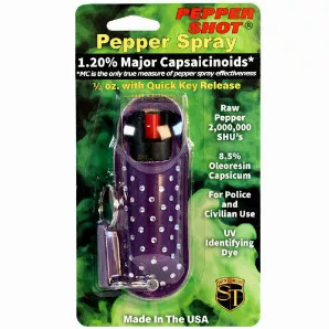 Pepper Shot 1.2% Mc 1/2 Oz Halo Rhinestone Holster 