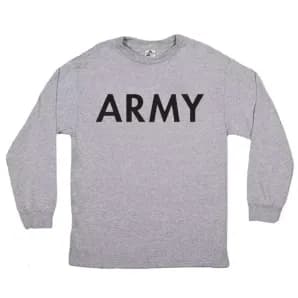Army Long Sleeve T-Shirt Grey 3XL                           
