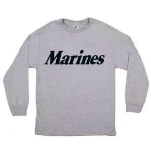 Marines Long Sleeve Grey T-Shirt 3XL                        