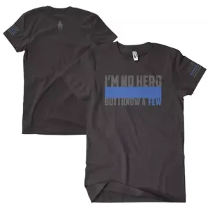 I'm No Hero Men's T-Shirt Black/Blue 2-Sided - 3XL       