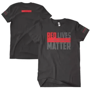 Red Lives Matter Men's T-Shirt Black - 3XL           
