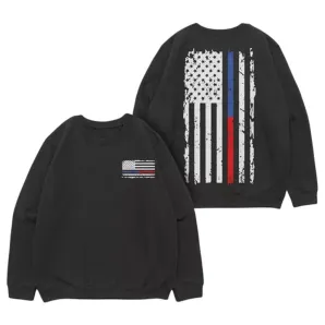Vintage B & R Line Crewneck Sweatshirt Black - 3XL   