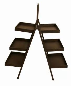 Three-Tiered Metal Display Ladder