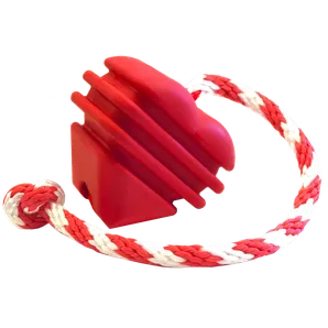 Heart on a String Dog Toy - Durable Rubber Tug Toy for Large Dogs 