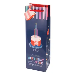 Birthday Cake Wine Gift Bag by Cakewalk