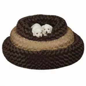 Slumber Pet Swirl Plush Donut Bed