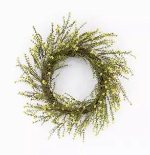 Mini Floral Wreath 18"D Plastic/Polyfoam