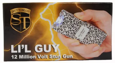 Stun Master Lil Guy 60,000,000 Volts Animal Print Stun Gun W/Flashlight And Nylon Holster