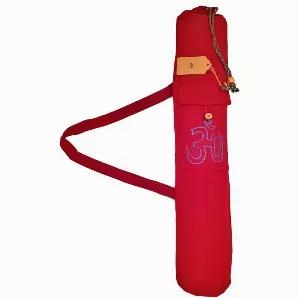 Cotton Hindu Sanskrit Aum Yoga Mat Bag Carrier with Front Pocket
