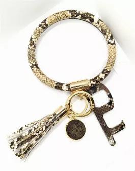 LV Again - Snake Contactless Bangle Keychain With LV Charm