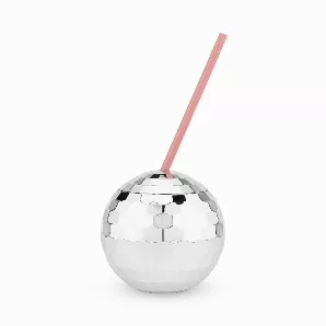 Silver Disco Ball Drink Tumbler By Blush