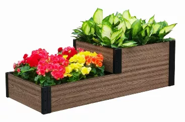 Terraced Roadside Garden Bed 48"/24" L x 21" W x 7"/14" H 