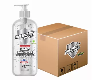 Infinity Shields  Antibacterial Hand Sanitizer Gel with Aloe, Professional Strenght, Leaves Hands Clean & Odorless 