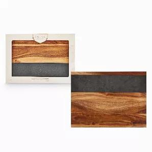 Wood With Slate Board By Twine