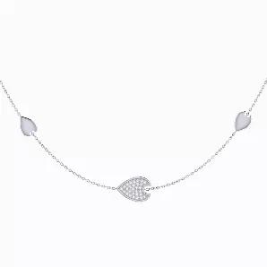Avani Raindrop Layered Diamond Necklace in Sterling Silver