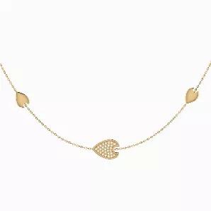 Avani Raindrop Layered Diamond Necklace in 14K Yellow Gold Vermeil on Sterling Silver