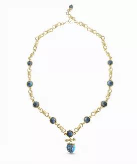 Twisted Rays Turquoise Necklace in 14K Yellow Gold Plated Sterling Silver