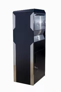 Parcel Box In Black With Stainless Steel 