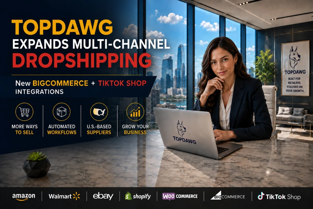 TopDawg Expands Multi-Channel Dropshipping Platform with BigCommerce and TikTok Shop Integrations