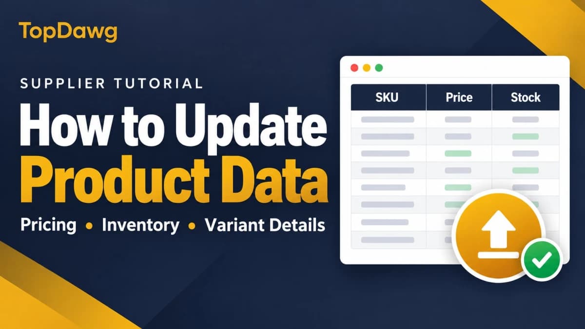 How to Update Product Data in TopDawg