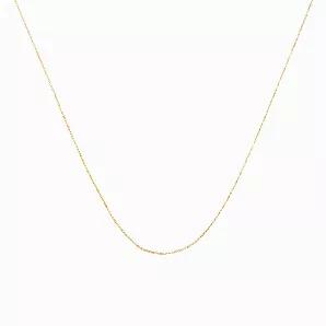 A simple and dainty 10K yellow gold rope chain measuring 18 inches in length and securing with a standard spring ring clasp. This chain will replace most basic promotional chains and is great for small to mid size pendants. The chain measures approximately .5mm in width.
