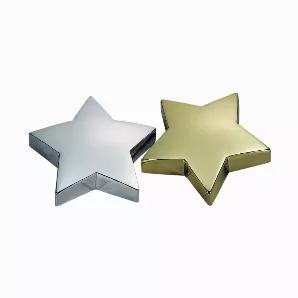 Star Paperweight, Brass Plated 4.25" X 4.25"