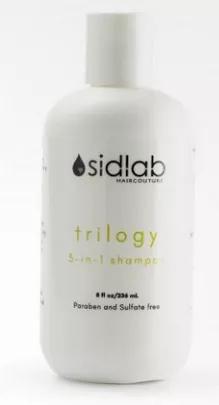 Formerly "Masculine".  Trilogy is a shampoo, conditioner, and scalp therapy all in one. Using menthol and peppermint oils, this gender-neutral cleanser removes dandruff and buildup while giving your scalp a cool and refreshing feeling. In combination with eucalyptus citriodora oil, this all in one shampoo stimulates and cleanses the scalp, preserves colour, and revitalizes. Trilogy is paraben and sodium laureth sulfate free to promote health and long lasting colour. "gender neutral"  Great for t