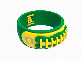 <span data-mce-fragment="1"><strong>Go Ducks!</strong> Represent your team by sporting this one-of-a-kind-3-dimensionalOregooon Ducks collegiate silicone ring. Our collegiate rings are a perfect way to show off your school spirit! Our rings are engineered to flow air in, and take moisture out, keeping your finger dry all day long. The recycled medical grade silicone ensures that your ring will remain flexible and comfortable under any condition. Our rings feature anti-cold properties which means