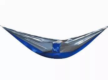 <p>Our Portable Camping Hammock with Carry Pouch is the perfect solution that's stitched to last! Equipped with strong tie topes and made of durable, but lightweight material perfect for sleeping on your next camping trip, home backyard adventure, and more!</p>
<p>Our travel hammock folds into a compact carry bag that acts as a pouch during sleeptime for your phone, glasses, and other accessories. Easy to assemble &amp; take down and small enough to throw into your backpack for all your outdoor 