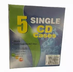 Store your retro CD's, DVD's, and video games from scratches, dust, and other debris with our Single CD Cases. Comes in a sealed 5 pack. Each case hold one disc. Black and clear plastic. Simple and easy to use and store.