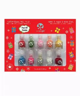 <p>A perfect nail polish kit for a holiday manicure!</p><p>You will not only find the red, white, and green Christmas must have nail polish colors in this kit, you will also be able to add a fun twist to your manicure design with the gold and blue glittery nail colors, the bright sunflower color and the soft and hot pinks. This nail polish kit boasts lively Christmas nail colors and graphics, and perfectly displays the rainbow of possibilities inside.</p><p>Christmas nail colors and decals in th