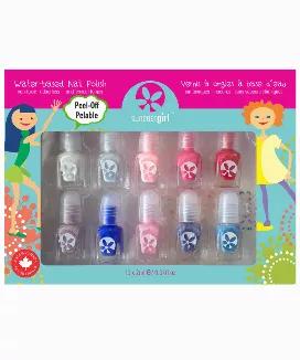 <p>LET'S GET COLOURFUL!</p><p>Now you have 10 bright kids nail polishes to create fun and beautiful nail designs to express your own personality. As an added bonus, there is a page of nail decal stickers to help bring out the creative side in you, as well as a soft touch, double sided nail file to get the perfect nail shape! Have fun!</p><p>These kids nail polish colours are water based and peelable, completely chemical fume free, odourless, non toxic and safe.</p><p>Great for party, travel and 