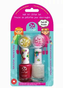 <p>Let your imagination fly. Super sparkly kids nail art at your fingertips.<br /><p>These kids nail polish colors are water based and peelable, completely chemical fume free, odorless, non toxic and safe.</p><ul><li>Each bottle is made with up to 70% water</li><li>No chemical fumes! Only water evaporates into the air when applied, healthier for your body and the environment</li><li>Peels off, no nail polish remover is needed</li><li>Odorless, non toxic</li><li>No chemical solvents! Free of tolu