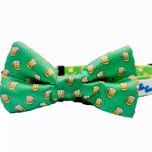 <p>Our bow ties are made with high-quality fabric and thickly sewn; contributing to its durability. All bow ties are 2" x 4" and fasten securely over any dog collar easily with the two elastic loops on the back of the bow tie - as seen in pictures. *Collar not included.</p>