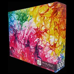 <h2>About this puzzle:</h2><ul class="a-unordered-list a-vertical a-spacing-mini"><li><span class="a-list-item">Joy Waves is a blend of rainbow and gradient color patterns that come together to form a unique, special, modern art puzzle. </span></li><li><span class="a-list-item">Each 1000 piece puzzle comes with a poster showing the complete puzzle image. The finished size is 27.5in x 20in.</span></li><li><span class="a-list-item">100% satisfaction guarantee. If you are missing a piece let us kno
