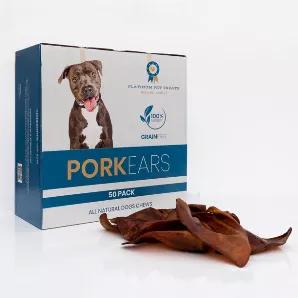 Have you ever wanted to combine your dog's two favorite treats? Look no further! Introducing the Super Pig Ear! We've taken our all-natural pig ears and coated them with Bully Stick powder. That's right. We've taken the best two treats in the market and combined them to bring your dog the best chewing experience!  Not to mention these delicious treats are completely all-natural. Nothing added, just two single ingredients joined to satisfy your pup's cravings. <br>