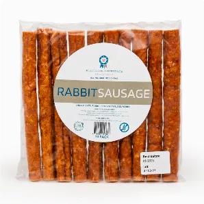 The latest addition to our new, soft snack line of dog treats. Our 100% natural, single ingredient Rabbit Sausages offer a tasty, soft chew for any pup looking for a little treat! Whether you chop it up into smaller bits to use for a quick training session, or add it into their food bowl during meal time, our Rabbit Sausages make for the perfect comfort snack. Packed with rich rabbit protein and a satisfyingly chewable bite, these snacks will make for a perfect treat for dogs both young and old.