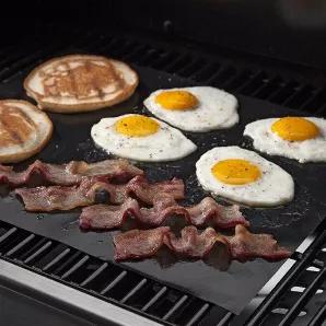 <p>Take your backyard barbecue from grill to griddle with the Grillight Grillmat 2-Pack. This set of reusable grill mats comes with 1 square (15"x15") mat and 1 round (15" round) mat. Both mats are perfect for cooking fish, veggies, chicken, eggs, and even pancakes. These non-stick pads prevent food from falling through the grates, while still giving you grill marks. Perfect for those using community grills, these mats let you grill without your food ever having to touch the grates. Get grilling