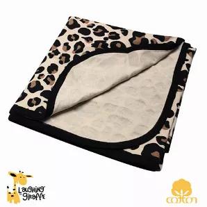 Length: 5 Width: 5 Height: 2 Keep your little one cozy with one of our baby receiving blankets with Leopard print from The Laughing Giraffe. Made from super-soft 7 oz. 100% Cotton with an Interlock Knit is perfect for custom embroidery, monogramming, embroidery, screen printing & HTV (heat transfer vinyl).<br>