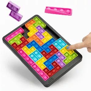 Length: 9.80
Width: 6.60
Height: 0.80
POP Puzzle toy is the perfect multifunctional toy--imagine a puzzle, fidget, and sensory toy in one! It is made of environmentally safe high-quality silicone. It is firm and water-resistant which is easy to clean. Kids can use this to enjoy and learn at the same time. Enhance children's intelligence, increase their logic skills and entertain them.