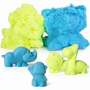 FLUFFY MOLDING CLAY SET: Get a 6.4oz mega tub full of Moosh! molding clay for kids plus 4 dinosaur clay molds for endless 3D dinosaur clay modeling fun SAFE, NONTOXIC FOAM CLAY FOR KIDS: Non-drying modeling clay for kids is super soft, smooth, safe for kids; non-sticky texture makes this kids clay easy to clean PORTABLE SENSORY TOYS FOR BOYS AND GIRLS: These toddler sensory toys are mess-free, mixable, and reusable; a convenient art clay bucket is included for easy travel and storage NONTOXIC KI