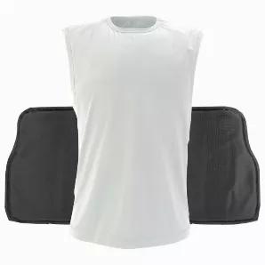 <h5></h5><h5>Description</h5><p>The VIP T-Shirt Multi-Threat is the most advanced concealable bullet resistant soft armor system on the market. The t-shirt carrier is sold in white or black and you wear it under your clothes. It looks like a normal white or black t-shirt that sticks out your shirt. The difference is there is a pouch in the front and back to insert the NIJ Certified wraparound soft body armor that is included. The t-shirt is washed normally if in your washer and dryer and the arm