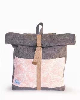 <p>Using fabric made from recycled plastic bottles, this backpack is a perfect way to carry all your necessities and live sustainably. Know that your style provides life changing jobs to skilled artisans in areas that need it the most.</p>
<ul>
<li>Closed Backpack Dimensions: 16"(H) x 13"(W) x 4"(D)  with Adjustable Straps</li>
<li>Color: Gray, Blush, White, Tan</li>
<li>Materials: Thread Canvas Outside (50% Recycled Polyester/ 50% Cotton), 100% Cotton Lining and Pocket.</li>
<li>Features two ou