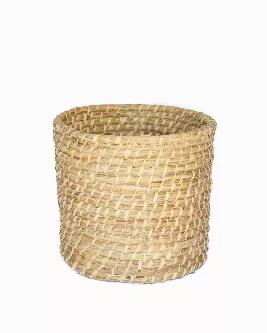 <p>This tall rustic basket is perfect as a decorative planter or a wastebasket!  Each piece is handmade by a team of Haitian artisans from all-natural, sustainable latania palm leaves.  When you purchase these baskets, you are empowering these talented artisan to support their families using traditional skills.</p>
<p>Details:  15"x15"x14".  Handmade in Haiti. <span data-mce-fragment="1"> Due to the handmade and organic nature of this piece, slight variations in color, shape, dimension, and text