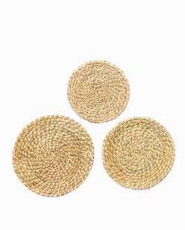 <p>Add a boho vibe to any wall in your home with our Wall Basket Set.  Handmade in Haiti by a talented Haitian woman, you can be assured a high-quality product and a piece that is worthy of displaying on your most prominent wall!  Add to an existing basket wall or easily start one with this three piece set!</p>
<p>Details:  Small - 12 3/4", Medium - 14", Large - 16".  All natural materials.  Handmade in Haiti.</p>