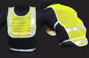 <p>Our Cycling vest offers maximum visibility, in both the upright and tuck position, designed especially for cyclists and triathletes. The loose mesh design supports airflow, keeping you cool, while the HiVis color and Reflexite reflective tape with GP-340 Brilliance keep you seen while out cycling.  An easy on-easy off design, this high visibility cycling vest comes with 2 straps around the torso, 1 chest hook & loop, and 1 waist buckle. The waist strap helps adjust the extended length of the 