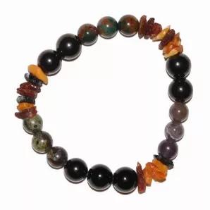 **IMMUNE SUPPORT ~ Shungite & Black Tourmaline Bracelets: Anti-Viral, Anti-Oxidant, Anti-Inflammatory,  Anti-Bacterial, Anti-Fungal, and Detox properties.  *Wear BOTH bracelets for MAXIMUM EMF & 5G PROTECTION* Secret Synergy Stones enhance the body's bio-field to protect from the effects of electronic radiation. May increase energy, vitality, and over-all health. May enhances the body's natural defenses against the damaging radiation from all EMF devices.  Boost your immune health synergysticall