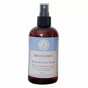 <p>Freshen your home or office with our handmade room and linen spray.</p><p>Our Fresh Linen natural room and linen spray is an aromatic blend of citrus, summer flowers and crisp linen with woody notes and violet to give you a sense of a sunny, breezy day, and is perfect for fragrance layering with the matching Fresh Linen soy wax candle.</p><p>Shake before each use.</p><p>Not intended for use on Skin. </p><p>Sizes: 4oz and 8oz</p>