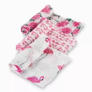 <ul>
<li>SOFT AND COZY SWADDLING BLANKETS - Wrap your little loves in Lollybanks extra soft 100% cotton muslin swaddles to make your baby feel safe and secure. Each 47x47 blanket provides enough space to snuggly and securely wrap your newborn as well as provide comfort through the toddler years.</li>
<li>GIRLY AND CUTE PATTERNS - Fun and on trend designs are perfect for keeping in the nursey or using as a stroller cover for your little princess on chilly days. Moms and dads will love receiving t